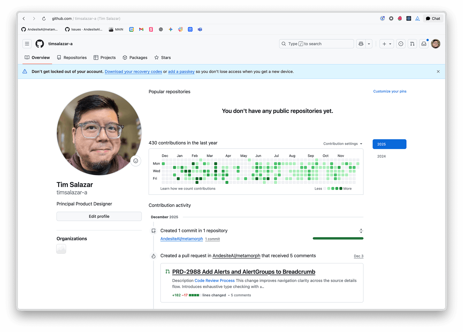 GitHub contribution graph